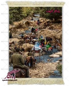 تابلو فرش ماشینی طرح آثار ایرانی کوچ عشایر کد i102 - یادگار گیفت