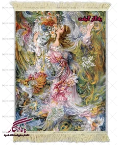 تابلو فرش ماشینی طرح منیاتور نی زن 2 کد mi86 - یادگار گیفت
