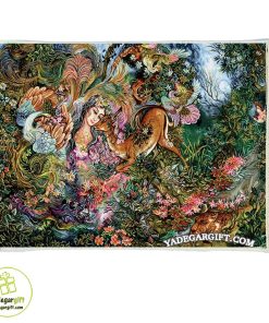 تابلو فرش ماشینی طرح منیاتور دایره ی هستی کد mi105 - یادگار گیفت