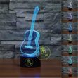 چراغ خواب سه بعدی بالبینگ طرح گیتار
