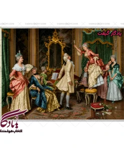تابلو فرش ماشینی طرح فرانسوی فوت کردن شمع کد f1 - یادگار گیفت