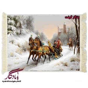 تابلو فرش منظره سورتمه کد m26