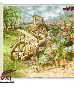 تابلوفرش طرح گل و گاری کد g165-1