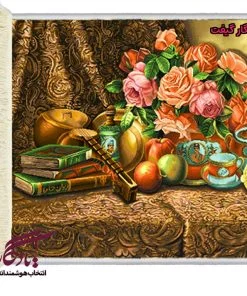 تابلوفرش طرح گل و گیتار کد g163 - یادگار گیفت