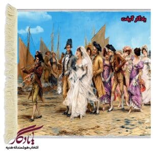 تابلو فرش ماشینی طرح اروپایی عروس ونیز کد f6