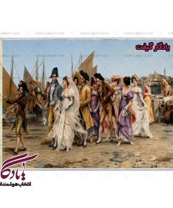 تابلو فرش ماشینی طرح اروپایی عروس ونیز کد f6 - یادگار گیفت