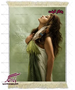 تابلو فرش ماشینی طرح فرانسوی دختر سرخپوست کد f17 - یادگار گیفت