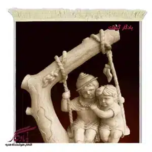 تابلو فرش ماشینی طرح تندیس تاب کودکی کد t35-1