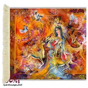 تابلوفرش مینیاتور طرح آهو و پری کد mi11-1