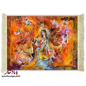 تابلو فرش مینیاتور طرح آهو و پری کد mi11