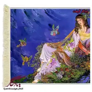 تابلوفرش مینیاتور طرح شاخه نبات کد mi03-1