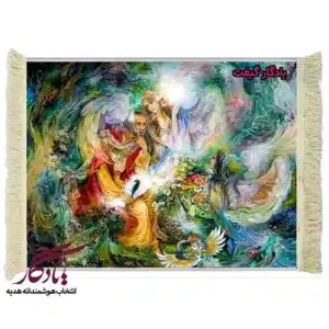 تابلو فرش مینیاتور طرح مکتب عشق کد mi12