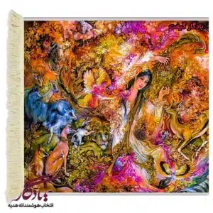 تابلوفرش مینیاتور طرح نوای مهر کد mi05-1