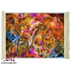 تابلو فرش مینیاتور طرح نوای مهر کد mi05