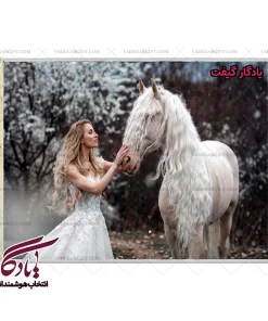 تابلو فرش پرنسس روس و اسب سفید کد d4 | یادگار گیفت