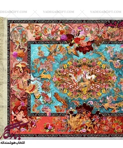 تابلو فرش ایرانی طرح شکارگاه کد i45 - یادگار گیفت