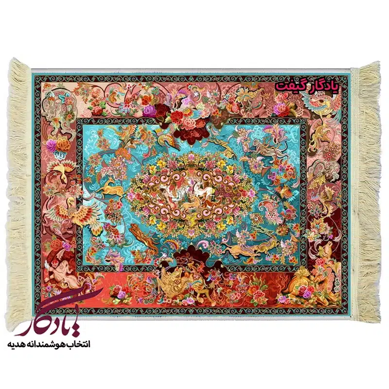 تابلو فرش ایرانی طرح شکارگاه کد i45