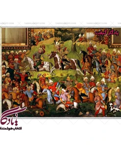 تابلو فرش ایرانی طرح نبرد چالدران کد i50 - یادگار گیفت