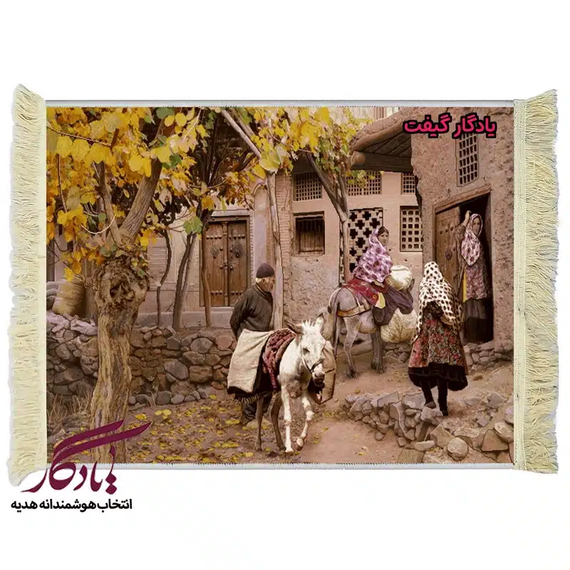 تابلو فرش ایرانی طرح کوچه های ابیانه کد i46