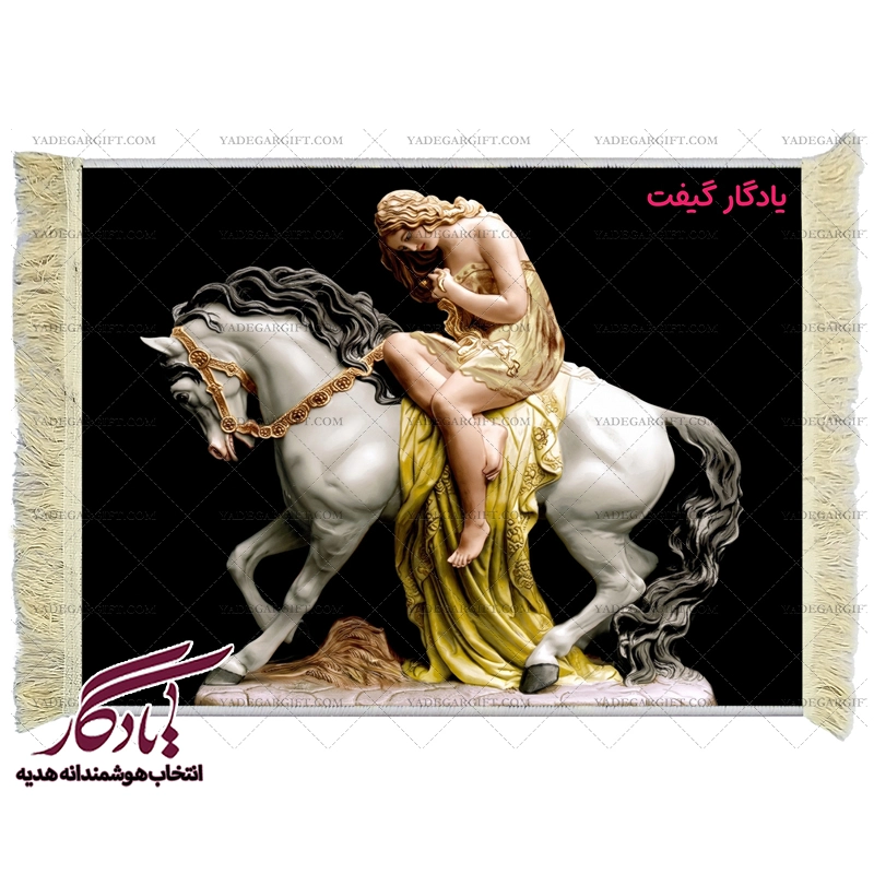 تابلو فرش ماشینی طرح تندیس نجیب برهنه کد t02 - یادگار گیفت