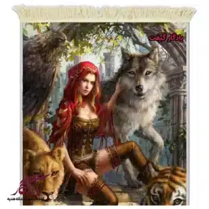 تابلوفرش ماشینی طرح دوشیزه ملکه وحوش کد D24-1