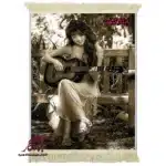 تابلو فرش ماشینی طرح دوشیزه گیتاریست کد d30