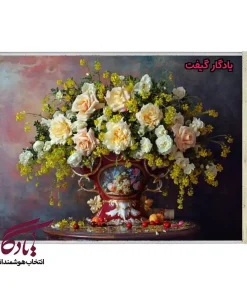 تابلو فرش ماشینی طرح گل رز انگلیسی کد g14 - یادگار گیفت