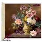 تابلوفرش ماشینی طرح گل رز و شارون کد g24-1