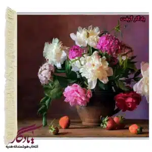 تابلوفرش ماشینی طرح گل و توت فرنگی2 کد g30-1