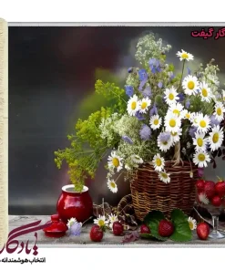 تابلو فرش ماشینی طرح گل و دیزی کد g13 - یادگار گیفت