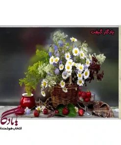 تابلو فرش ماشینی طرح گل و دیزی کد g13 - یادگار گیفت