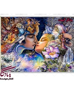 تابلو فرش مینیاتور طرح آهنگ بوسه کد mi08 - یادگار گیفت
