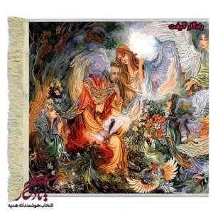 تابلوفرش مینیاتور طرح مکتب عشق2 کد mi18-1