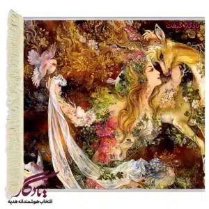 تابلوفرش مینیاتور طرح نیاز نوازش 1 کد mi17-1