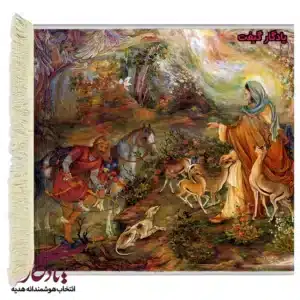 تابلوفرش مینیاتور طرح یا ضامن آهو کد mi15-1