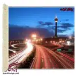 تابلوفرش ماشینی طرح غروب برج میلاد تهران کد am07-1