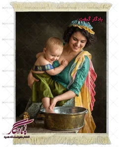 تابلو فرش ماشینی طرح دوشیزه و بی بی کد d29 | یادگار گیفت