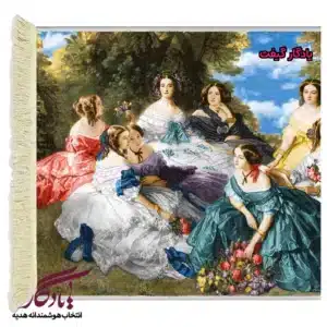 تابلو فرش طرح فرانسوی ندیمه های ملکه کد F27-1