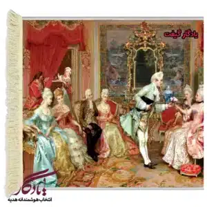 تابلو فرش طرح فرانسوی گل و عشق کد F32-1