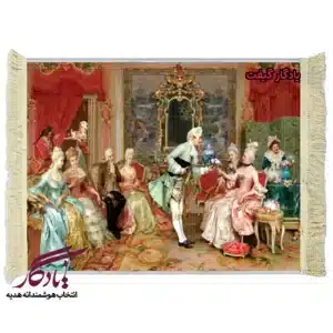 تابلو فرش طرح فرانسوی گل و عشق کد F32