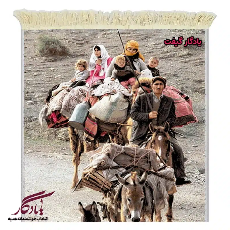تابلو فرش ماشینی طرح ایرانی دختر روستا کد i72-1
