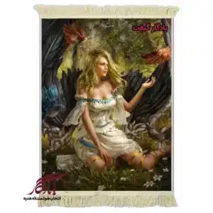 تابلو فرش ماشینی طرح دوشیزه افسانه ای کد d38