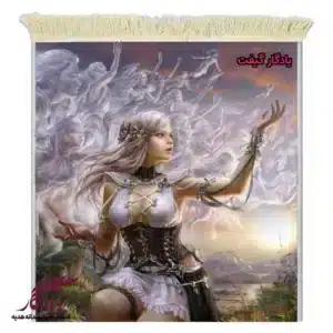تابلو فرش ماشینی طرح دوشیزه افسانه ای2 کد d40-1