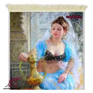 تابلو فرش ماشینی طرح دوشیزه در حرمسرا کد d51-1