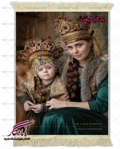 تابلو فرش ماشینی طرح دوشیزه زیبای روسی کد d31 | یادگار گیفت