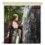 تابلو فرش ماشینی طرح دوشیزه نقش خیال کد d36-1