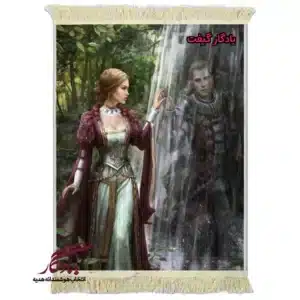 تابلو فرش ماشینی طرح دوشیزه نقش خیال کد d36