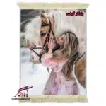 تابلو فرش ماشینی طرح دوشیزه و طلایی کد d59