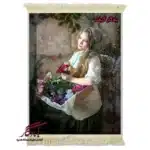 تابلو فرش ماشینی طرح دوشیزه گلفروش بینوا کد d64