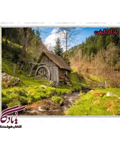 تابلو فرش ماشینی طرح منظره آسیاب قدیمی کد m52 - یادگار گیفت